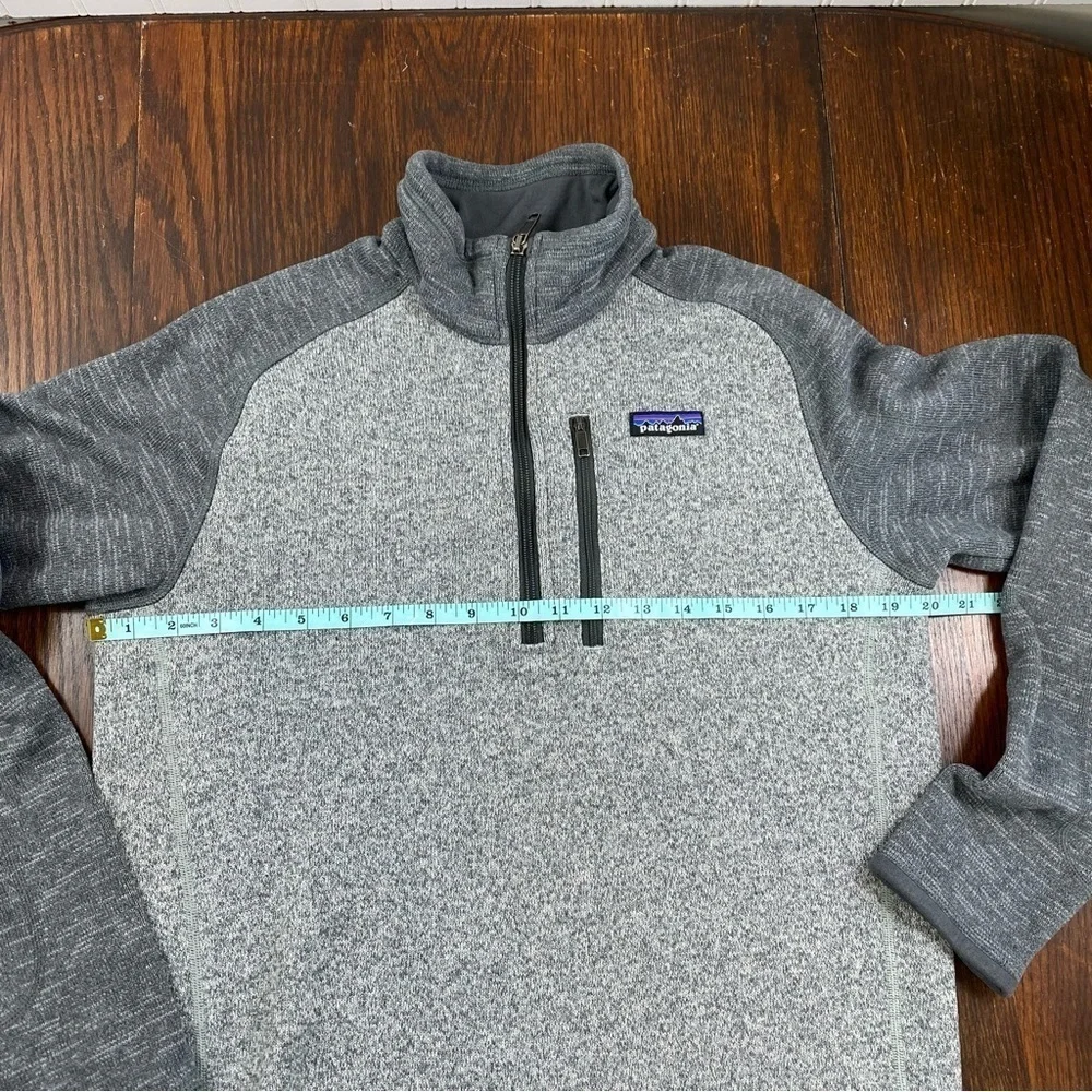 Patagonia Men’s‎ Better Sweater Quarter Zip Pullover Fleece Gray Small